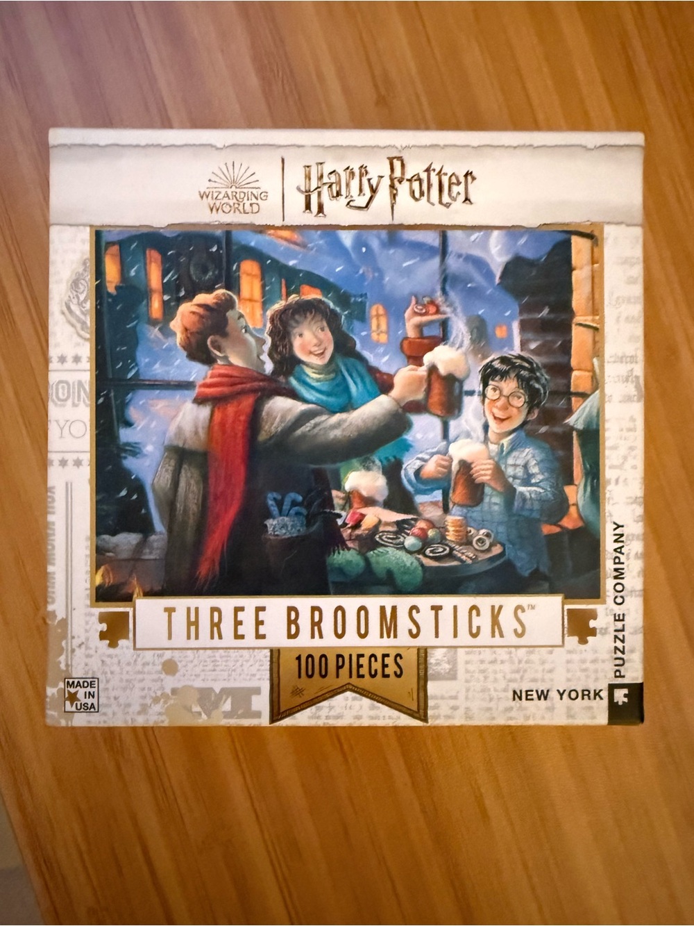 Harry Potter Three Broomsticks Puzzle - White Box with Colorful Artwork